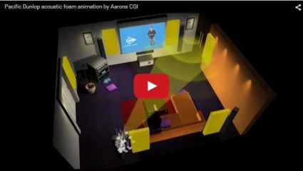Dunlop sound proofing foam - Animated corporate video by Aarons CGI